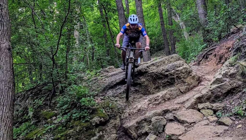rocky terrain mountain bike trail