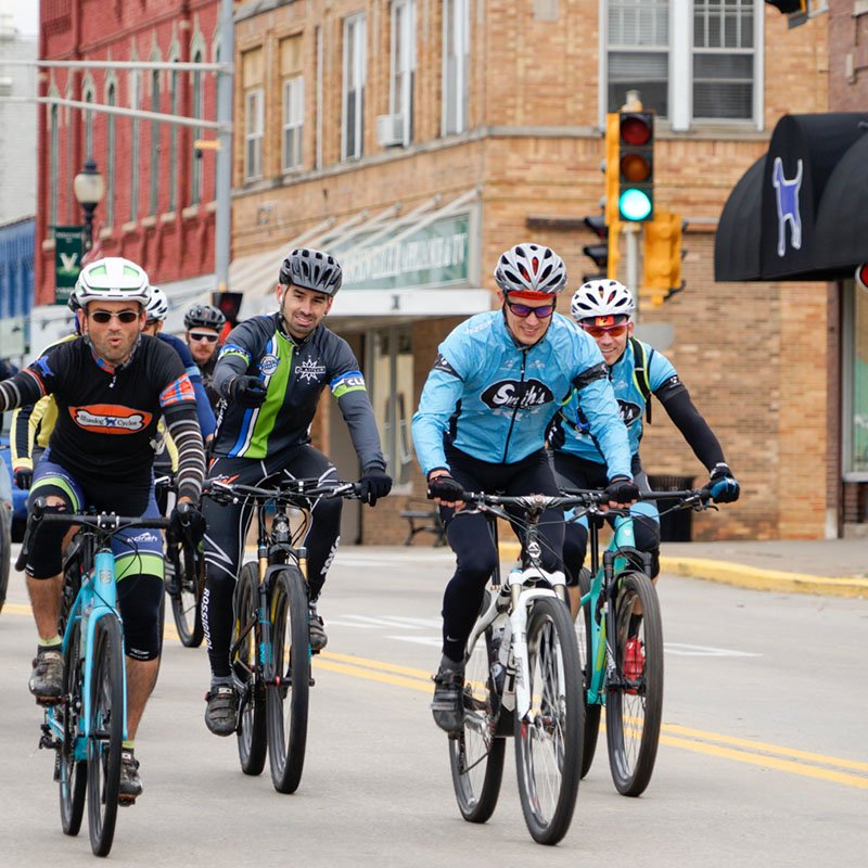cyclists main street Viroqua